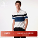 T恤男 休闲条纹POLO短袖 易打理液氨 Hazzys哈吉斯夏季