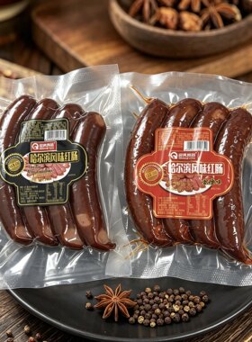 新品特价 起亮食品 哈尔滨风味红肠原味香辣味450g解馋肉肠熟食