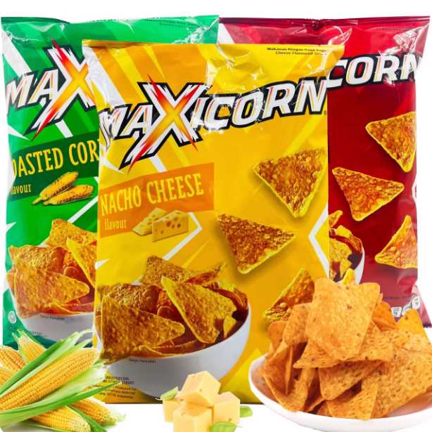 临期特价印尼Maxicorn烧烤味玉米片140g下午茶膨化馋嘴休闲小零食