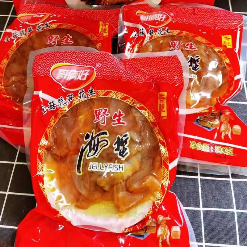 新品特价 金菇脆笋花生海蜇500g即食爽脆凉菜爽脆下饭菜