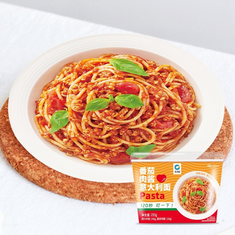 临期特价 清净园番茄肉酱意大利面255g微波加热即食意面早餐宵夜