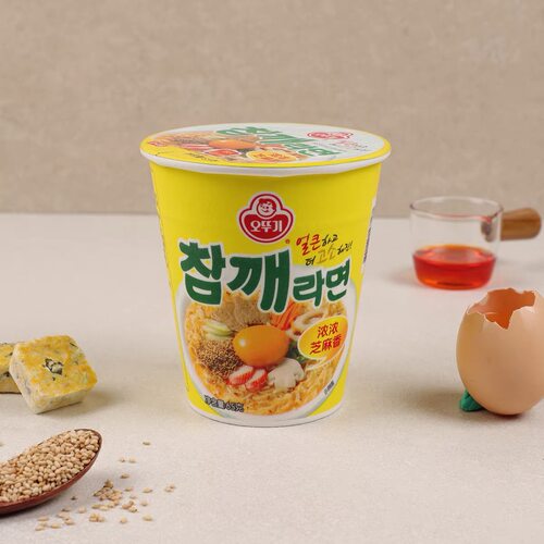 临期特价 不倒翁韩国进口芝麻拉面65g油炸方便面方便速食懒人宵夜