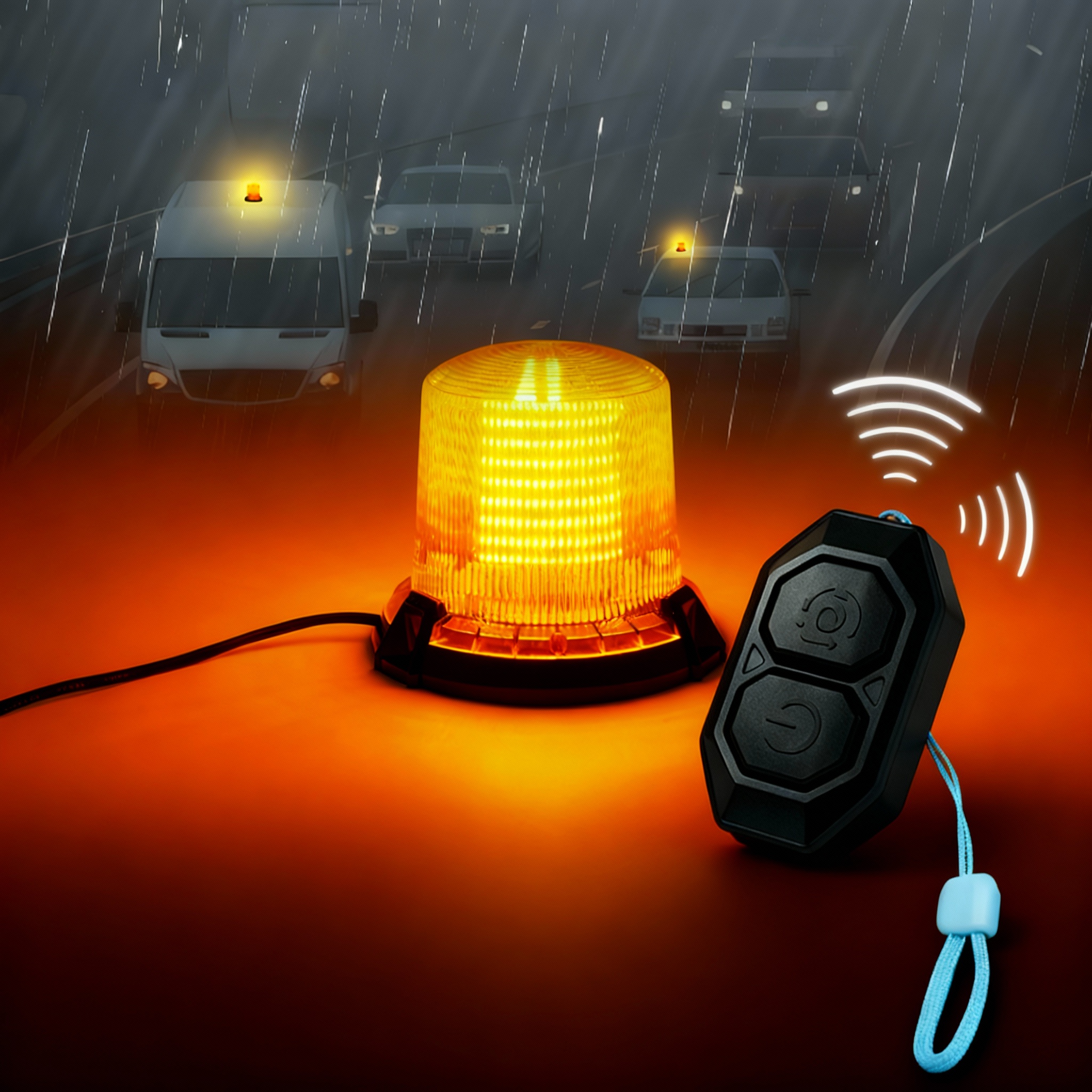 遥控超亮警示灯旋转led车顶灯