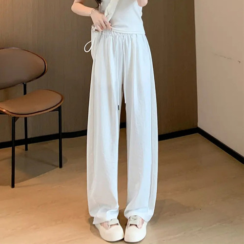 休闲韩版香蕉弯刀阔腿裤女夏薄款