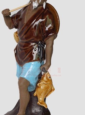 客厅书桌摆件渔翁欢唱渔归