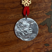 生肖属猪纯银银饰顶坠个性 定制热销原创精品情侣礼品免费刻字吊坠