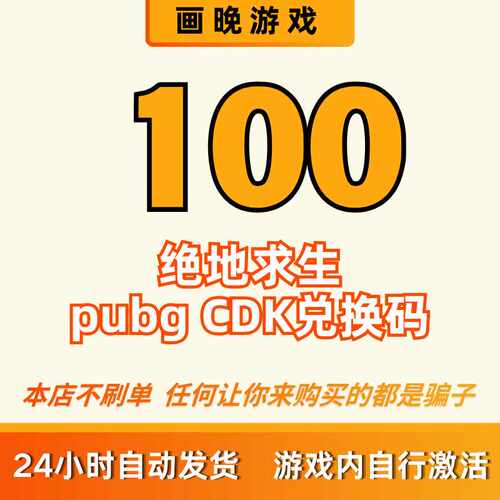 pubgg币cdk绝地求生吃鸡兑换码 官方正品 全天秒拍秒发