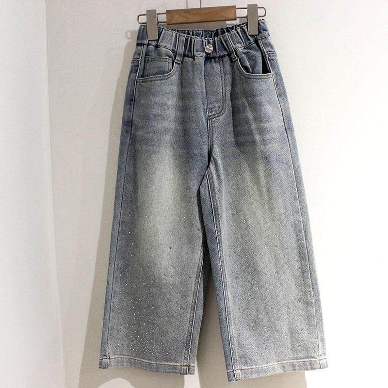 女童牛仔裤2025春秋新款儿童洋气直筒阔腿裤子中大童宽松休闲长裤,童装/婴儿装/亲子装,儿童牛仔裤,淘宝优惠券,粉丝福利购,淘宝优惠卷