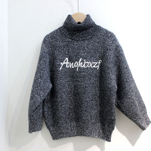 童装儿童冬季男女孩黑灰色百搭打底衫学生高领加绒加厚毛衣针织衫