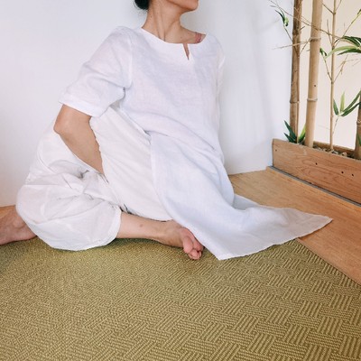 舞韵谷仓棉麻短袖昆达里尼瑜伽