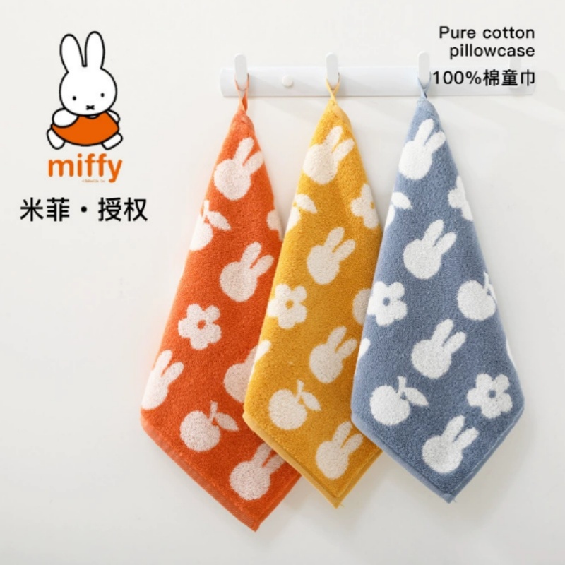 金号米菲联名款日式全棉提花卡通小方巾手帕吸水30*31a类标准0078