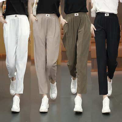 【厂家直销】冰丝休闲裤九分垂感