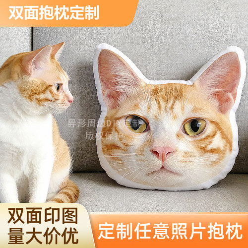 宠物照片来图定制异形抱枕公仔