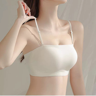 抹胸无肩带内衣女薄款 靠谱版 隐形防滑无痕防走光小胸聚拢文胸罩
