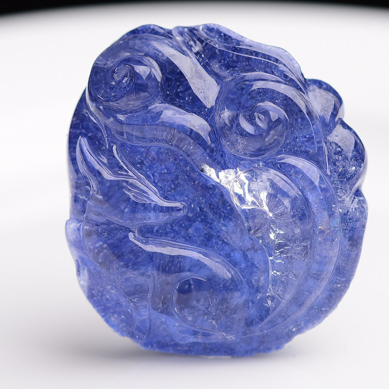 鲍氏原创 蓝发晶吊坠 蓝绒晶灵狐九尾狐吊坠 专属私人定制