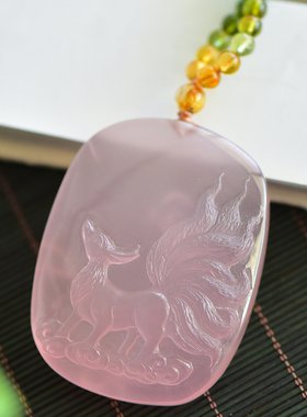 狐狸女款水晶粉嫩九尾狐