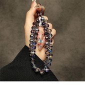 DOB水晶手机挂绳百搭手工串珠短链子高级感手机壳挂饰女款 DIY挂链