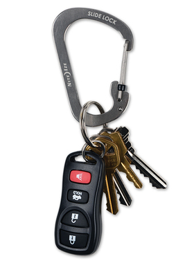 奈爱NiteIze  斯莱德带锁 D型不锈钢钥匙扣背包扣登山扣快挂调节