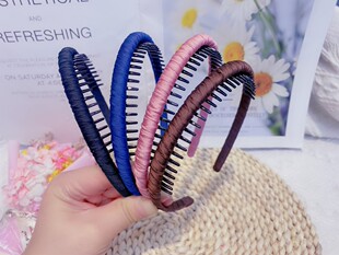 韩国缠布密齿碎发神器发卡发箍 简约洗脸防滑发箍面膜专用压发卡