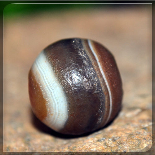 老珠棕色老玛瑙16mm圆珠手串天然文玩佛珠手珠手持单圈手链sy1448