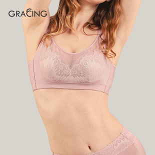 歌瑞森官方正品茧爱大码内衣薄款文胸聚拢蕾丝蚕蛹蛋白全罩杯胸罩
