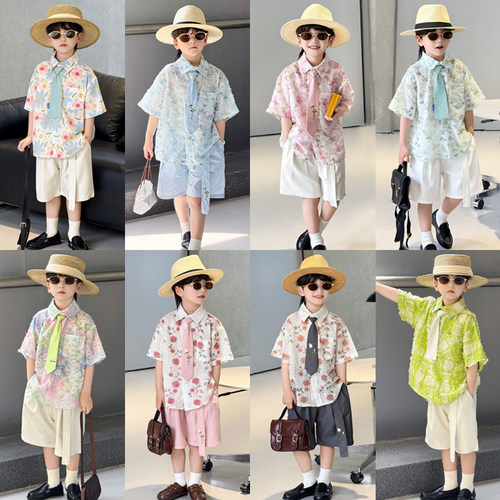 儿童礼服男童小西装套装帅气时髦