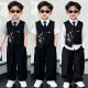 花童男童西装 帅气高级感夏儿童主持人马甲男孩生日礼服演出服 套装