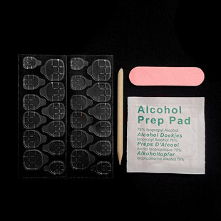 美甲 美甲工具酒精包双面贴成品久贴 穿戴美甲果冻双面 锉条
