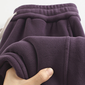 女加绒加厚保暖休闲长裤 酱紫好看 500G重磅双面奥粒绒束脚卫裤 冬