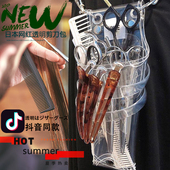 透明剪刀包腰包挎包日本发型师网红剪刀包抖音同款 宠物美容剪刀包