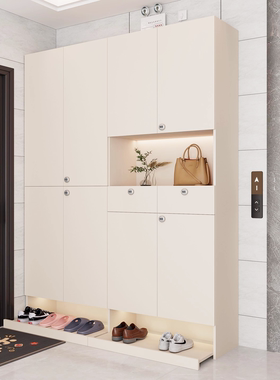 韩利园家用门外带锁防盗鞋柜AAV10可定制楼道走廊电梯口储物一体