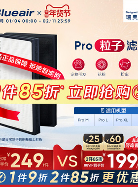 Blueair/布鲁雅尔滤网 Pro M/Pro L/Pro XL适用粒子型除尘过滤芯