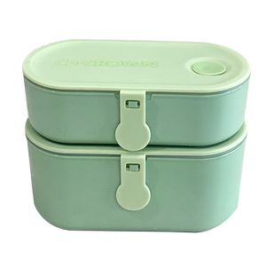 科罗恩日式双层便当盒上班族轻便保温饭盒可微波炉加热减脂餐盒
