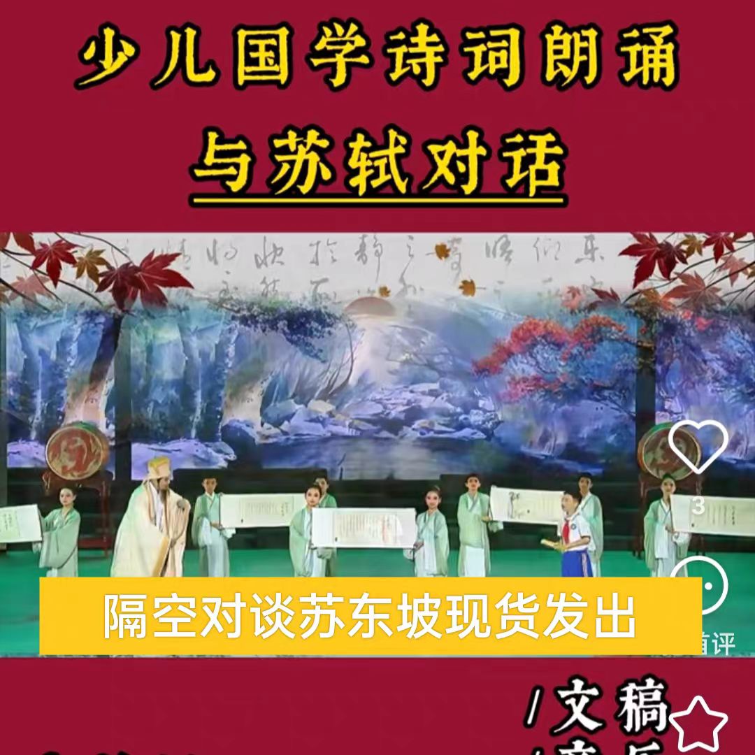 儿童古装汉服男童宋代经典国学苏轼老夫子诗人古诗词朗诵演出服装