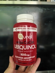 27.1月美国Qunol辅酶CoQ10胶囊60粒还原型泛醇水溶性心肌100mg
