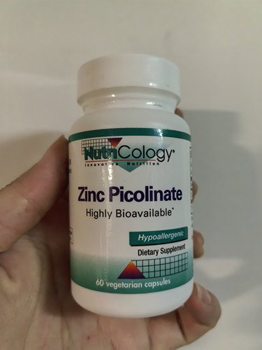 美国Nutricology吡啶甲酸锌60粒Zinc Picolinate 25mg