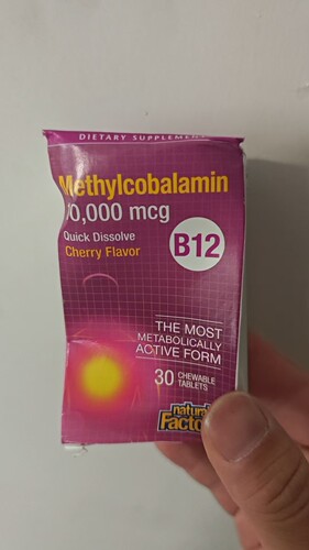 盒损Natural Factors活性B族VB族b12甲钴胺30粒