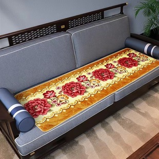 红木沙发坐垫加厚防滑老式长椅沙发垫四季通用办公室皮沙发座垫冬