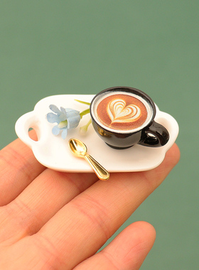 Dollhouse1:12娃娃屋模型微缩食玩咖啡面包花卉场景生活布景摆件