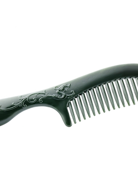 念玉新疆和田玉梳子细料天然青玉梳按摩结婚嫁妆古代宫廷龙凤呈祥