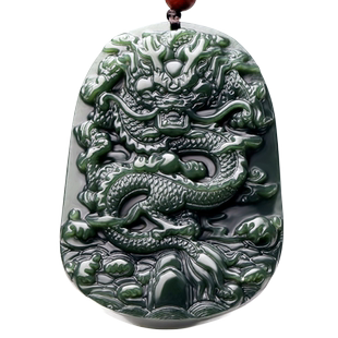 念玉新疆和田玉挂件男款龙牌天然青玉吊坠生肖龙玉石属龙玄龙镇塔