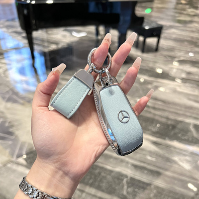适用奔驰e300l钥匙套c260l包c200l扣a200l壳gle级gla200车glc300l