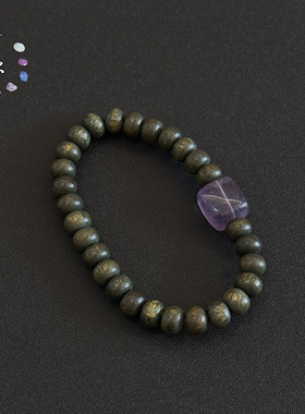 一安手作 原创手工绿檀木手串 香木手串 个性百搭手串