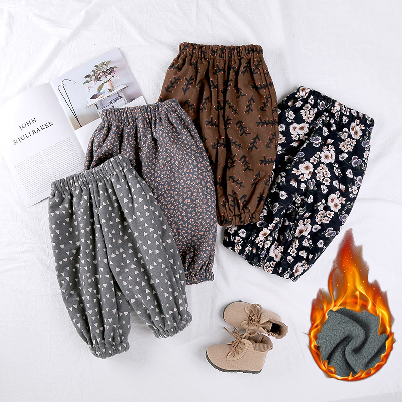 儿童裤子秋冬款大屁屁裤可套棉裤罩裤宝宝婴儿女童碎花哈伦灯笼裤