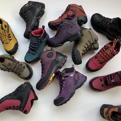 断码清仓情侣真皮户外登山鞋防水耐磨防滑徒步鞋男女越野爬山鞋靴 虎窝淘