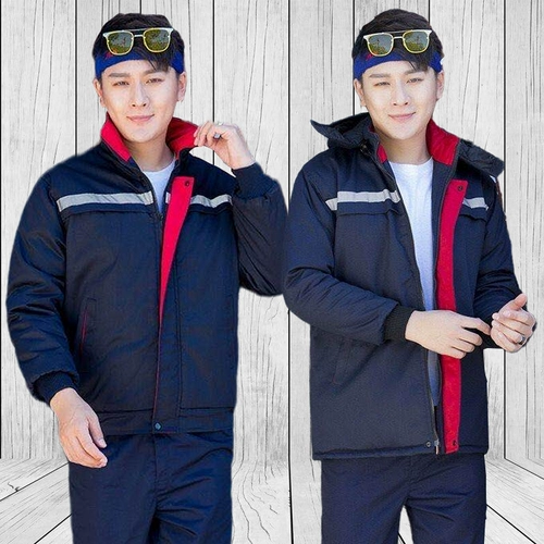 Зимний износостойкий светоотражающий пуховик для работы подходит для мужчин и женщин, куртка, увеличенная толщина