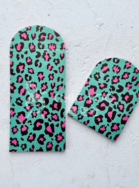 红包 新款利是封 豹纹 百元封 原创 珠光 绿色 8个装