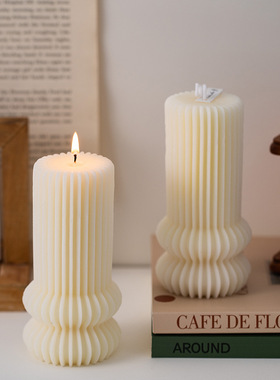 新款创意几何柱蜡香薰蜡烛ins家居摆饰拍摄道具结婚伴手礼Candle