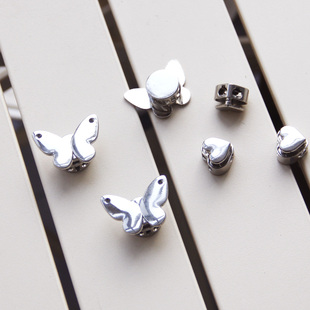 金属大号弹簧蝴蝶绳卡扣爱心扣鞋帽抽绳裤腰腿调节扣卫衣收紧扣