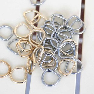 D字扣包包配件金色银色金属扣D扣包包链接包带扣手工diy包包辅料